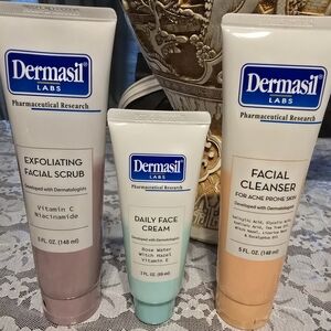 Dermasil Facial Cleanser, Exfoliating Scrub And Face Cream Set
